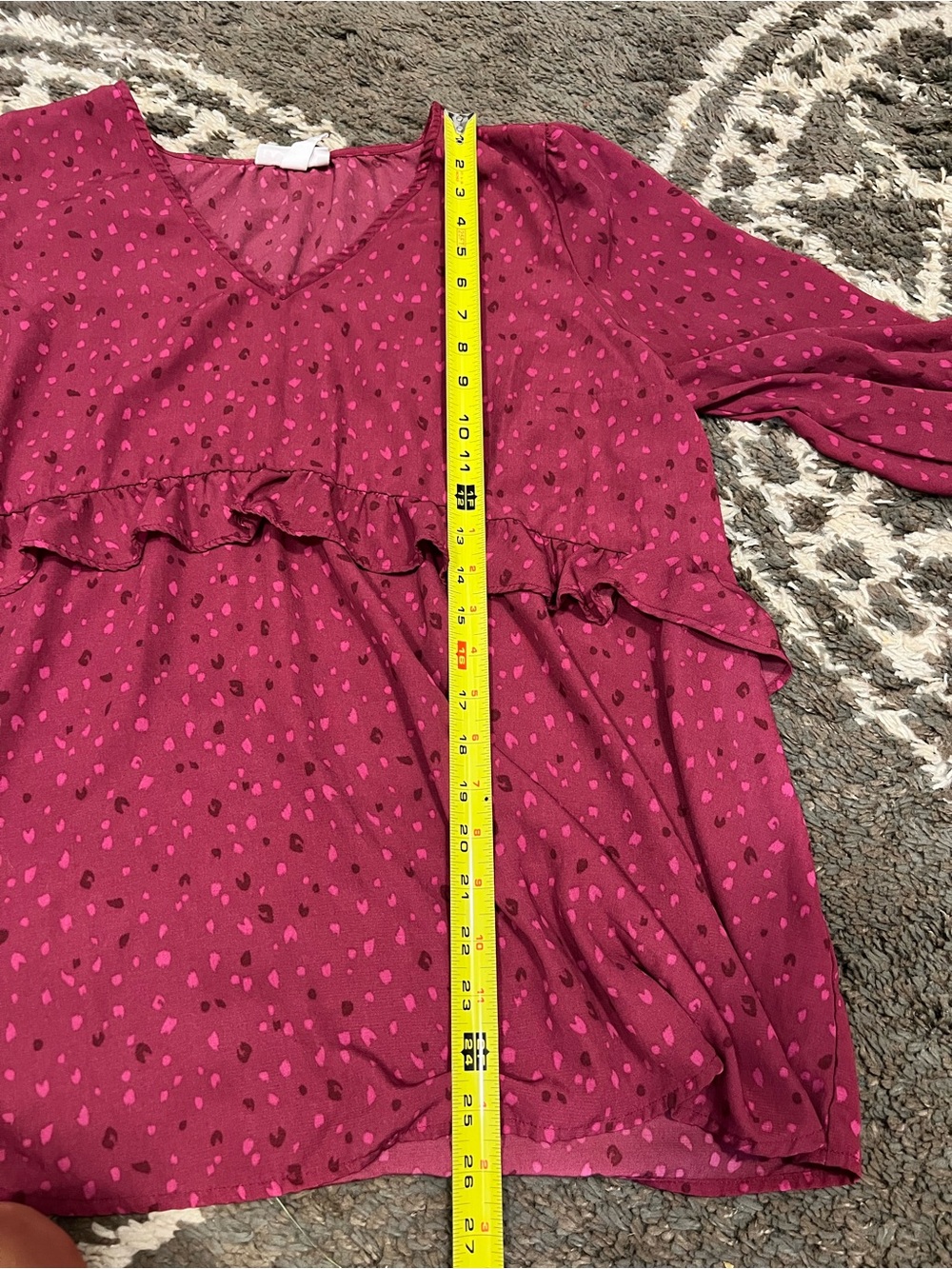 Ingrid and Isabel Pink Heart Valentine’s Day Maternity Blouse - Picture 5 of 5